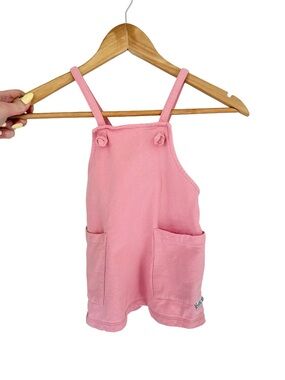 6 Sticks Pink Girls' Casual Pocket Pinafore Dress 12-18 months